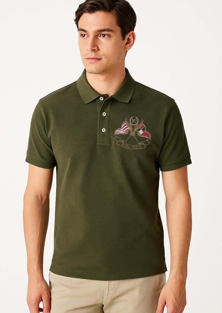 PIQUET COTTON MEN'S POLO SHIRT